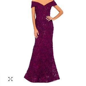 Off Shoulder Formal Sequin Gown